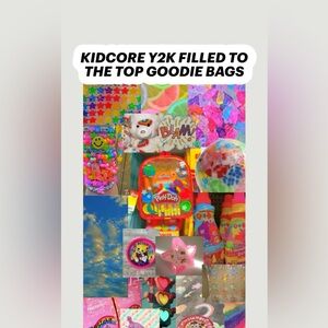 Colorful Kidcore Y2K Bags (filled top, swipe to see the types of items in it)